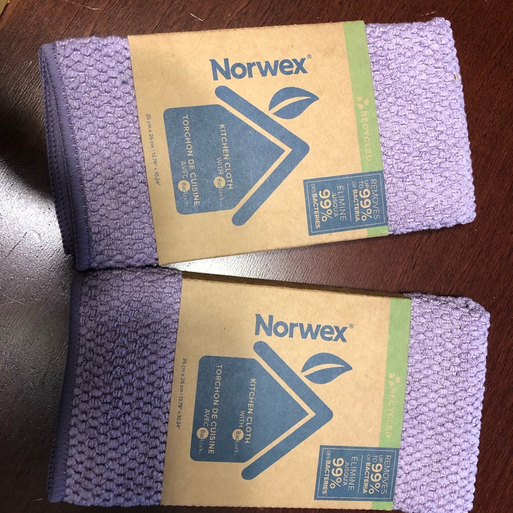 NWT Two Amethyst Norwex Kitchen Cloths Bundle